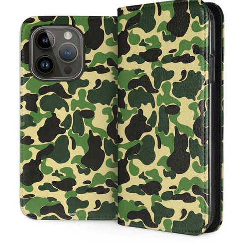 Green Street Camo iPhone 15 Pro Folio Case